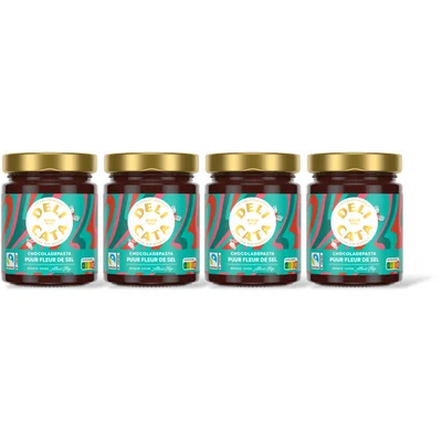 Delicata Chocoladepasta puur fleur de sel 4-pack