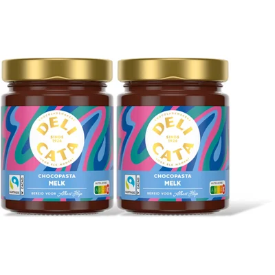 Delicata Chocoladepasta melk chocola 2-pack