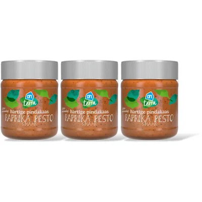 AH Terra Hartige pindakaas paprika-pesto smk 3pk
