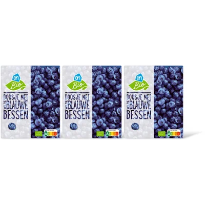 AH Biologisch Doosje met wilde blauwe bessen 3-pack