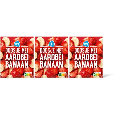 AH Doosje met aardbei banaan 3-pack