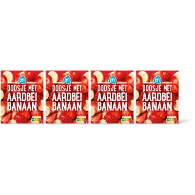AH Doosje met aardbei banaan 4-pack