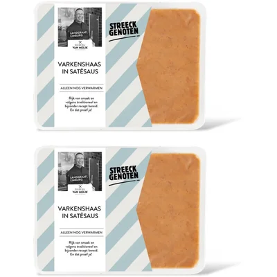 Streeckgenoten Varkenshaas in satÃ©saus 2-pack