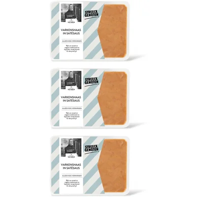 Streeckgenoten Varkenshaas in satÃ©saus 3-pack