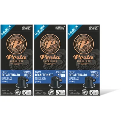 Perla Superiore Finest espresso decaffeinato capsu 3-pck