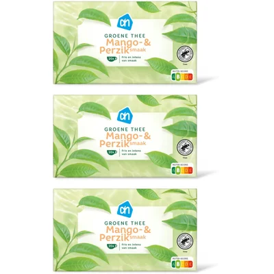 AH Groene thee mango & perziksmaak 3-pack