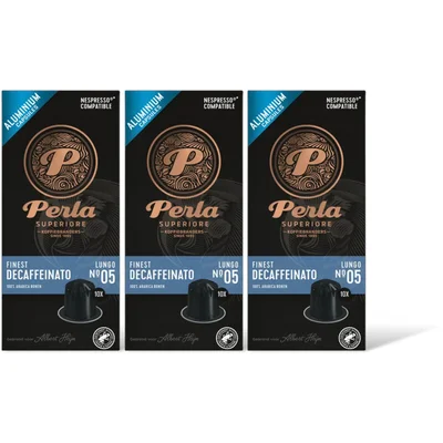 Perla Superiore Finest decaffeinato lungo capsules 3-pck