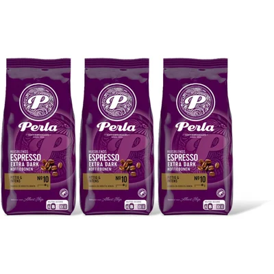 Perla Huisblends Espresso extra dark koffiebonen 3-pack