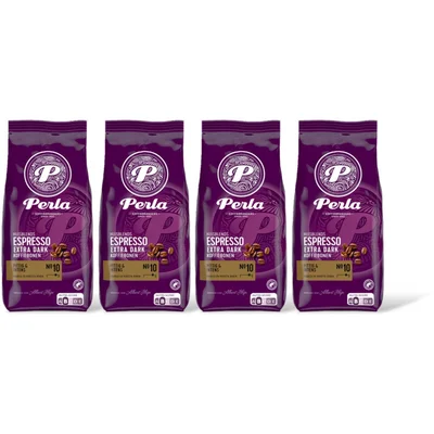 Perla Huisblends Espresso extra dark koffiebonen 4-pack