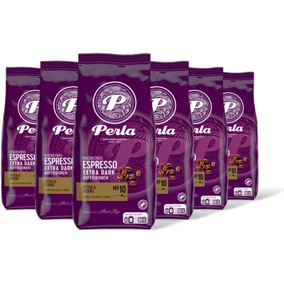 Perla Huisblends Espresso extra dark koffiebonen 6-pack