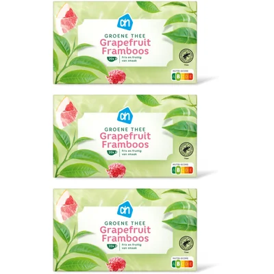AH Groene thee grapefruit framboos 3-pack
