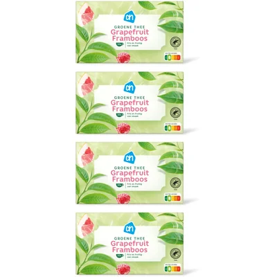 AH Groene thee grapefruit framboos 4-pack