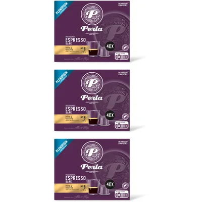 Perla Huisblends Espresso dark capsules 3 pack