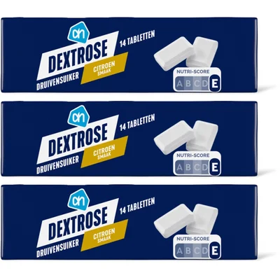 AH Dextrose tabletten citroen smaak 3-pack