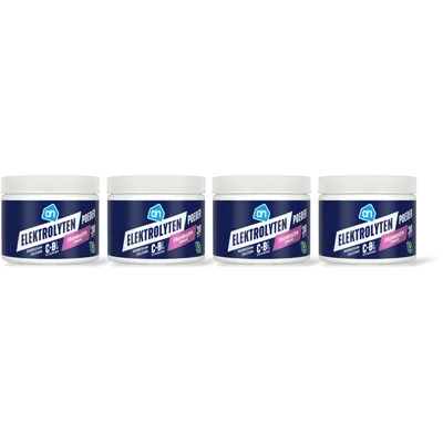 AH Elektrolyten poeder frambozen smaak 4-pk