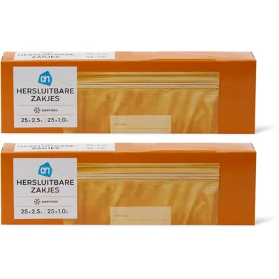 AH Hersluitbare zakjes 2-pack