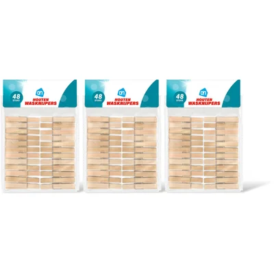 AH Houten wasknijpers 3-pack