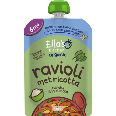 Ella's kitchen Ravioli met ricotta 6m+