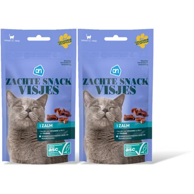 AH Zachte snack visjes met zalm 2-pack