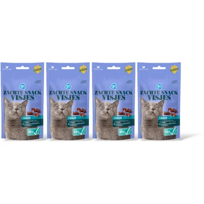 AH Zachte snack visjes met zalm 4-pack