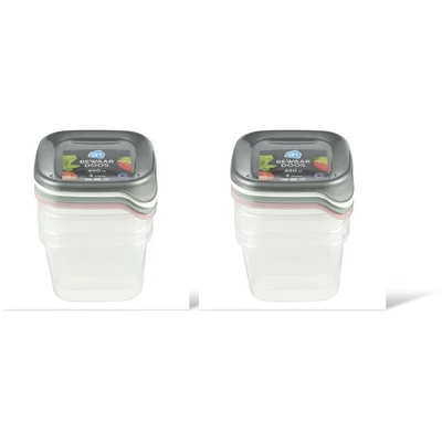 AH Bewaardoos 0.45 liter vierkant 2-pack