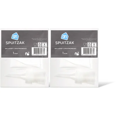 AH Spuitzak met 5 kunststofmondjes 2-pack
