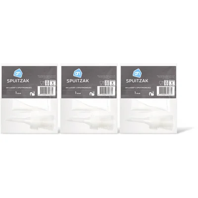 AH Spuitzak met 5 kunststofmondjes 3-pack