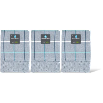 AH Theedoek blauw set van 2 3-pack