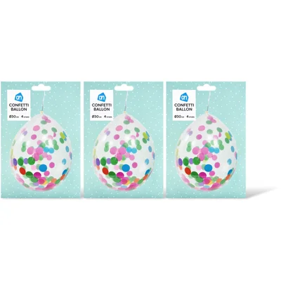 AH Confetti ballon 3-pack