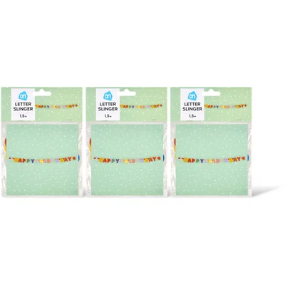 AH Letterslinger kleur 3-pack