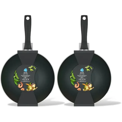 AH Wok easy chef 28cm 2-pack