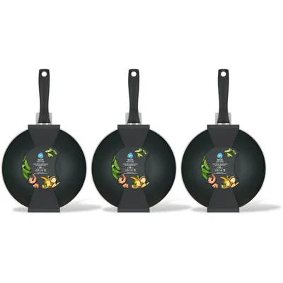 AH Wok easy chef 28cm 3-pack