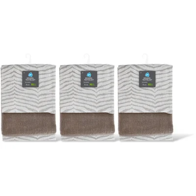 AH Keuken- en theedoek taupe set van 2 3-pk