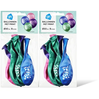 AH Ballonnen met print 2-pack