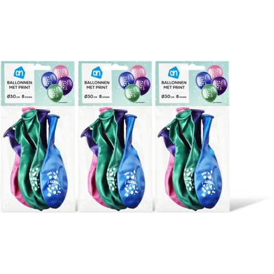 AH Ballonnen met print 3-pack