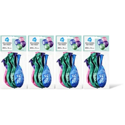 AH Ballonnen met print 4-pack