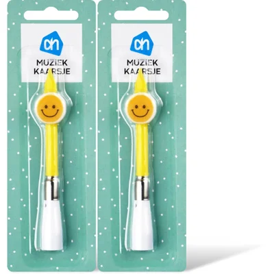 AH Muziekkaarsje smile 2-pack