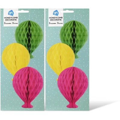 AH Honeycomb decoratie 2-pack