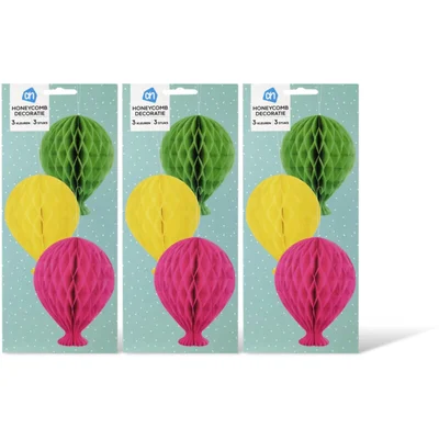 AH Honeycomb decoratie 3-pack