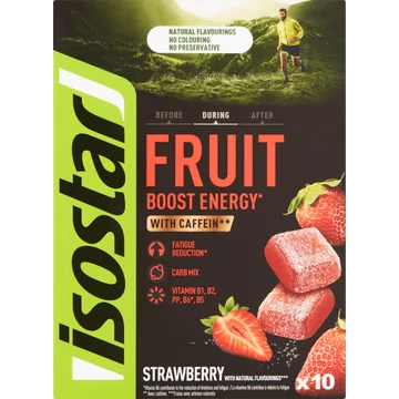 Isostar Energy Fruit Boost Aardbeismaak 10 x 10 g