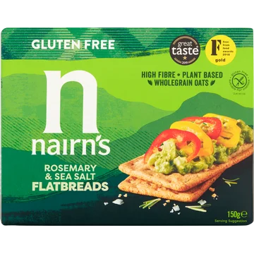 Nairn's Gluten Free Rosemary & Sea Salt Flatbreads 12 Stuks 150 g