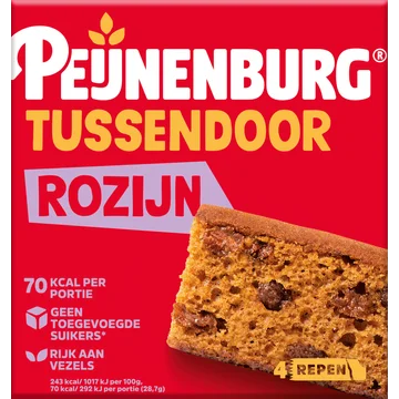 Ontbijtkoekrepen Met Rozijnen 115g
