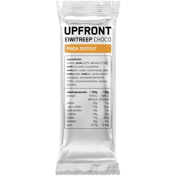 Upfront Choco Eiwitreep Pinda Zeezout 50 g