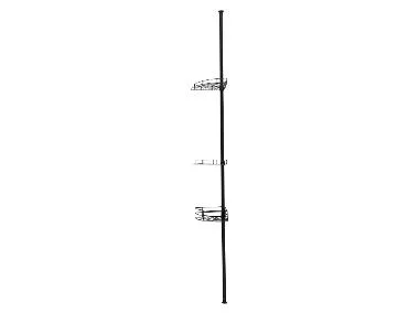 LIVARNO® Telescopisch doucherek, metaal, zwart