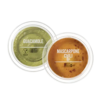 Aanbieding van 29.06 Guacamole of mascarpone-chilidip
