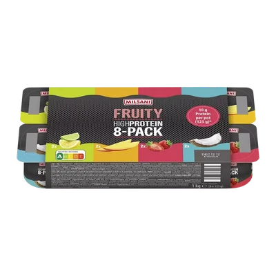 Milsani 8-pack high protein fruityoghurt