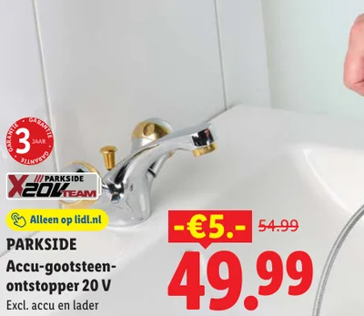 PARKSIDE Accu-gootsteen-ontstopper 20 V