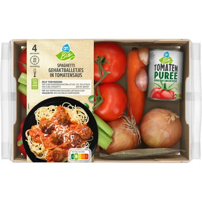 AH Biologisch Spaghetti gehaktballetjes verspakket