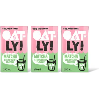 Oatly Matcha strawberry flavour 3-pack