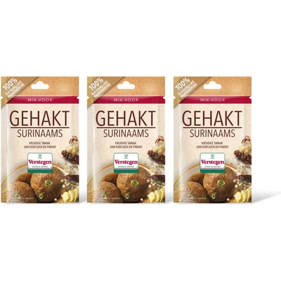 Verstegen Kruidenmix voor gehakt Surinaams 3-pack
